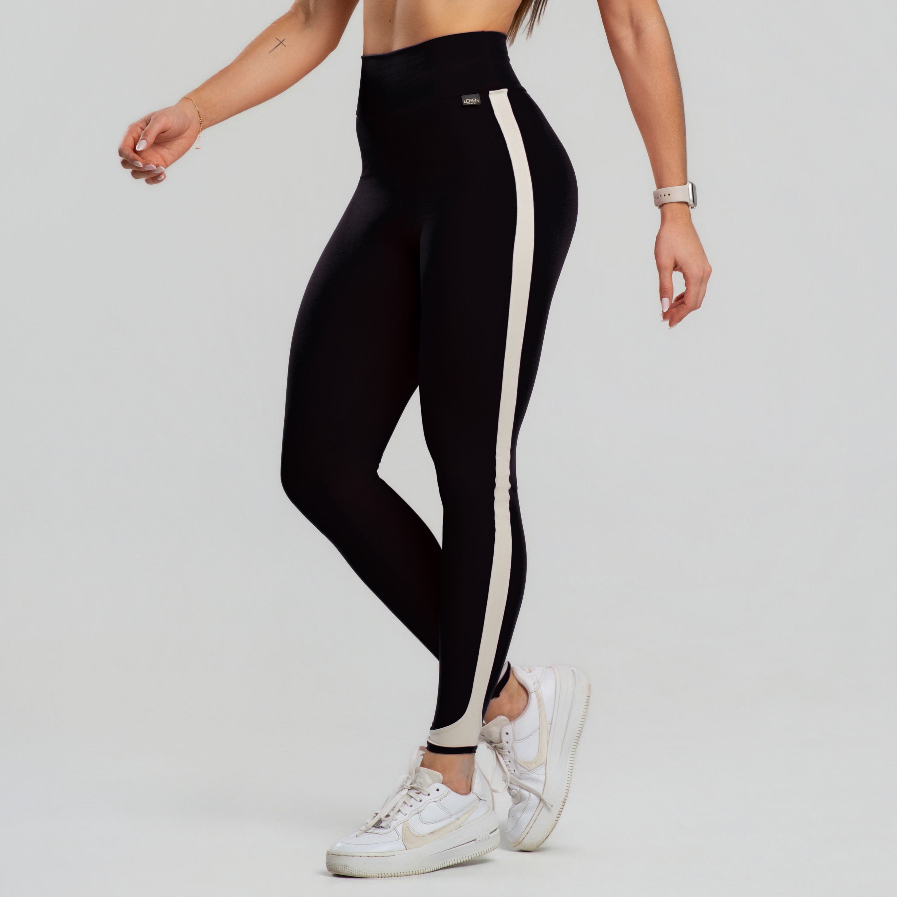 Legging Preto Alto Duplo Poliamida Zero Transparência